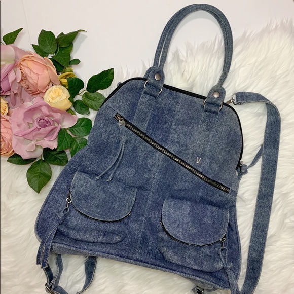 vans backpack denim